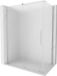 Mexen Velar cabine de douche porte coulissante 150 x 85 cm, verre dépoli, nickel brossé