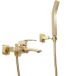 Unyqoos® Stijlvolle gouden wandgemonteerde badkraan met keramische ventielkern