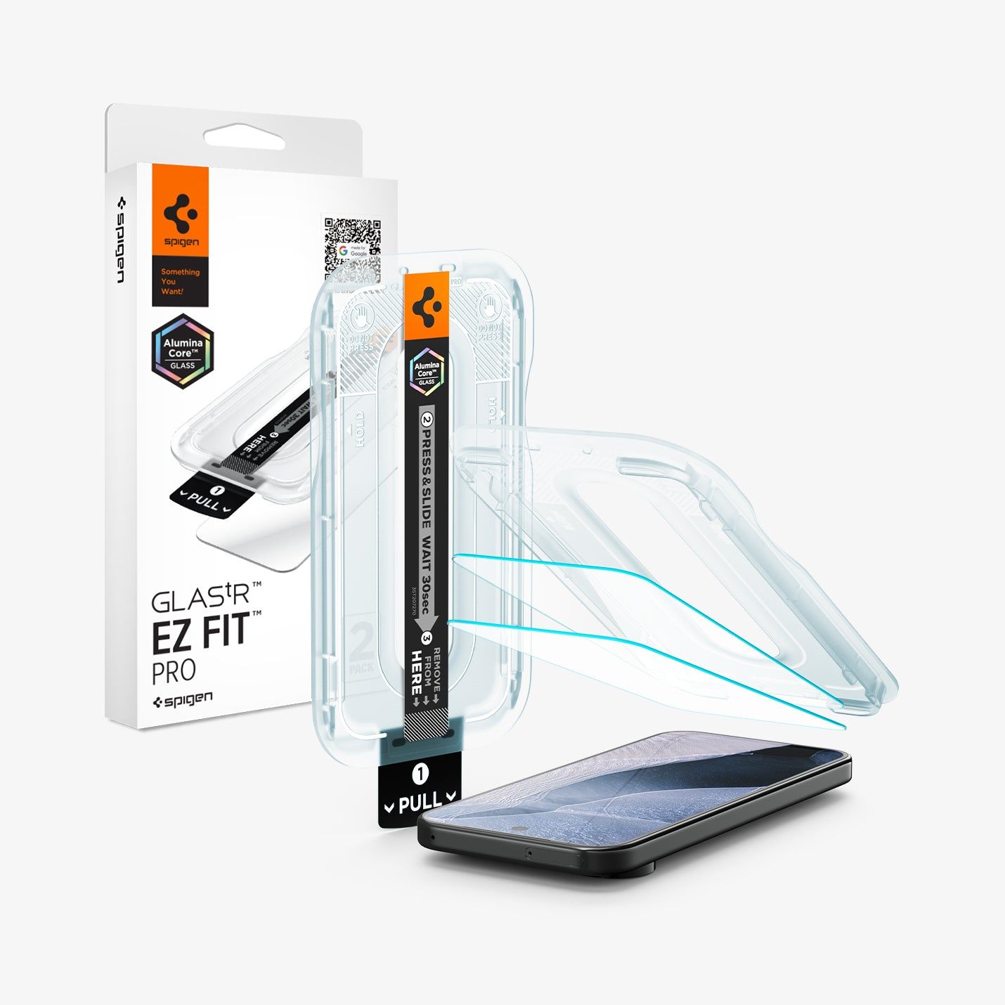 Spigen Glas.tR EZ Fit Pro Screenprotector 2 Pack voor Google Pixel 11 / 11 Pro