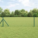 vidaXL Euro Hek 0,6 x 25 m PVC-gelaagd ijzer Groen