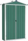 vidaXL Tuinschuur 116x45x175 cm gegalvaniseerd staal groen