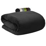 Beautissu Aurelia – Zacht Fleece Deken 220 x 240 cm – Fleece Plaid Zwart