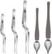 Unyqoos Set de cuisine en acier inoxydable - 5 pièces - 3 pinces de précision et 2 cuillères à sauce