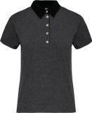 Kariban Tweekleurige damespolo jersey K261 - Dark Grey Heather / Black - XXL
