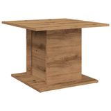 VidaXL Salontafel 55,5x55,5x40 cm bewerkt hout artisanaal eikenkleur