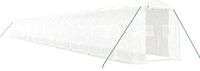 vidaXL Tuinkas met stalen frame, wit, 48 m², 24x2x2 meter