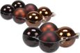 Merkloos / Sans marque Othmar Decorations Bv 20x stuks glazen kerstballen mahonie bruin 8 en 10 cm mat/glans