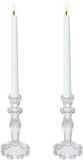 Atmosphera Kandelaar Decoglass - 2 stuks - Verre - Transparant - 10 x 20 cm