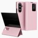 Samsung Galaxy Z TriFold Smart Clear View Étui à rabat avec fente pour cartes - Rose