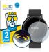 BROTECT - Screenprotector voor Horloges (Rond, ø: 40.5 mm) - Folie Beschermfolie transparant volledig dekking - 2 Stuks
