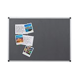 Bi-Office Maya Prikbord, Vilten Memobord Grijs, Geanodiseerd Aluminium Omlijsting, 90x60 cm