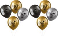 Folat Ballonnen geslaagd thema - 8x - goud/zilver/grijs - latex - 33 cm