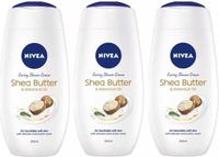 Nivea Caring Shea Butter & Botanical Oil Shower Cream - 3 x 250 ml