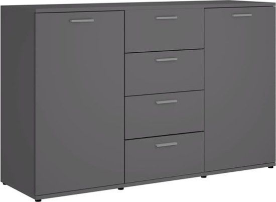 vidaXL Dressoir 120x35,5x75 cm bewerkt hout grijs