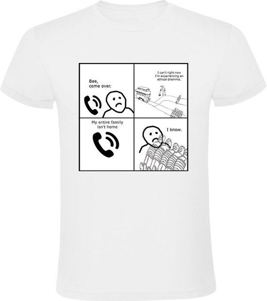 Bae, come over Heren T-shirt - sociaal experiment - schoonfamilie - grappig - 4XL