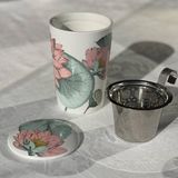 Lototobeker • porseleinen beker met deksel en geperforeerd filter • inhoud 350 ml • TEA SOUL