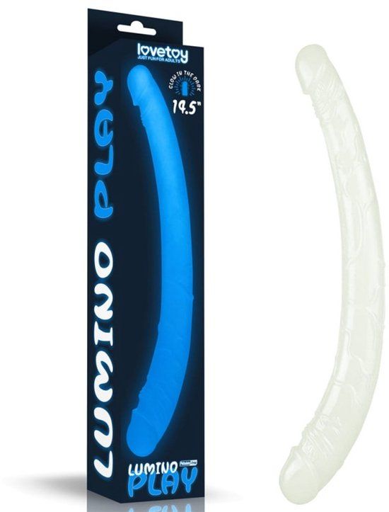 Lovetoy - Lumino Play - Dubbele Dildo - 37 cm - Glow In The dark