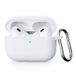 Apple Étui AirPods Pro 3 en Silicone avec Mousqueton - Blanc