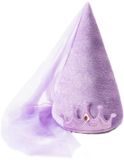Little Adventures Lila prinsessen cone hoed – Fluwelen hoed met sluier