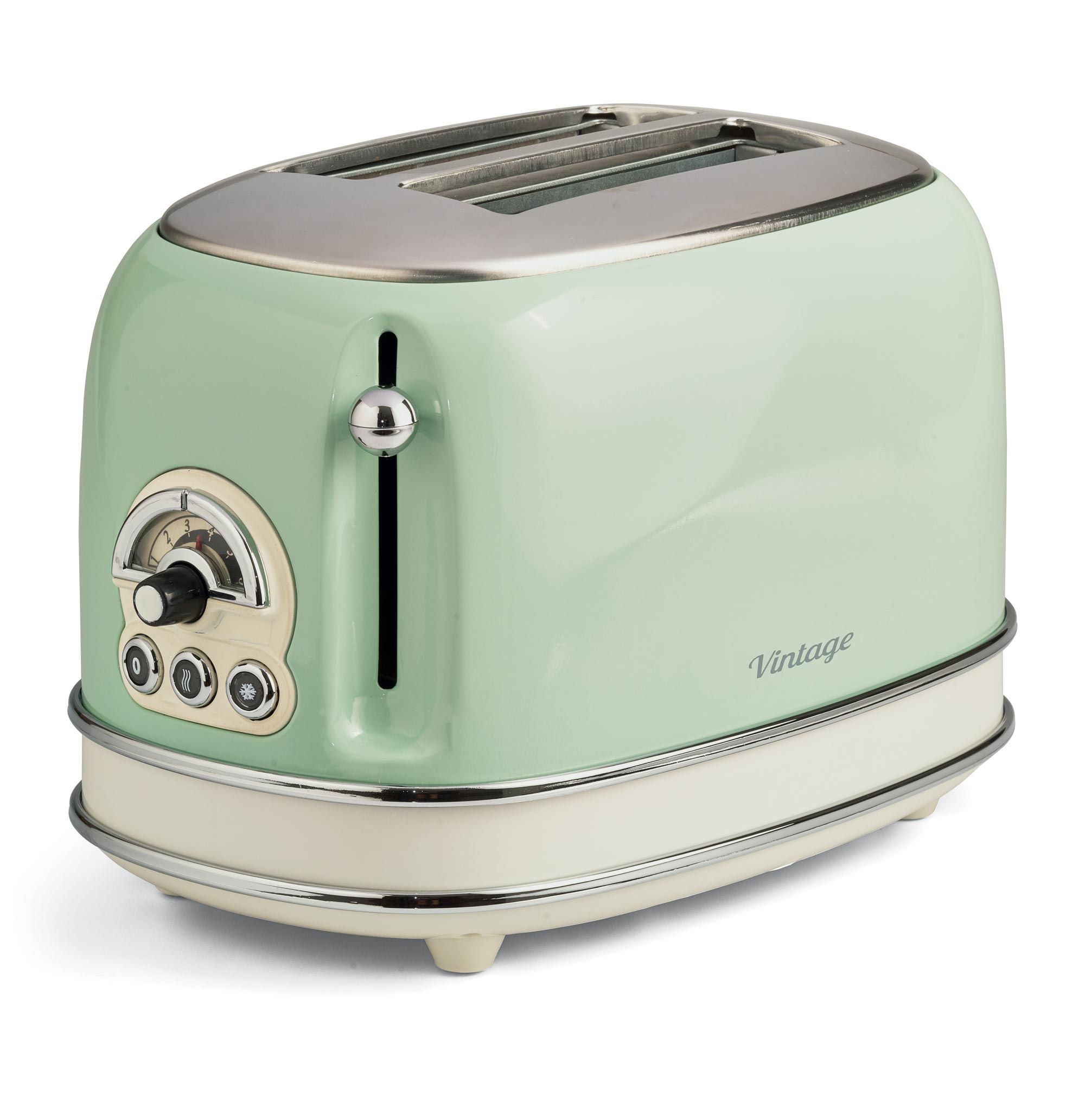 Ariete 0155 Vintage Broodrooster - 2 Sneden - Groen - 810W