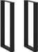 vidaXL Bartafelpoten - 2 stuks - U-vormig - 50x(100-101) cm - Staal - Zwart