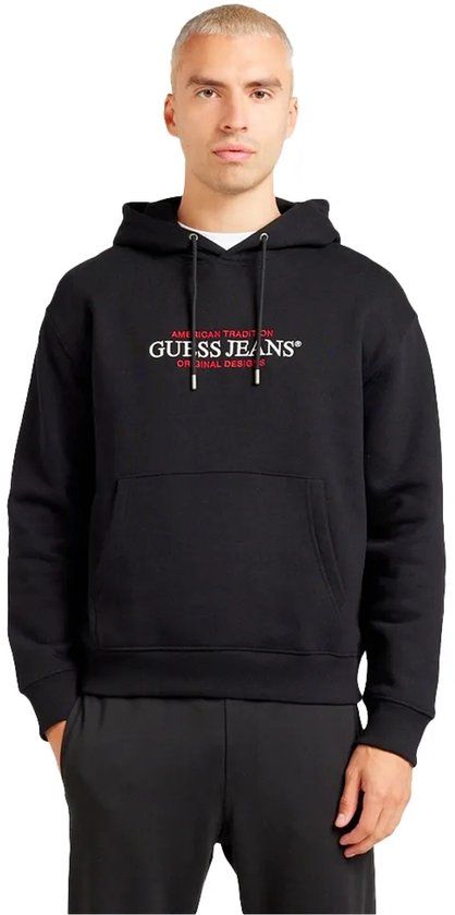 Guess Jeans America Trad Regular Fit Hoodie Zwart M Man