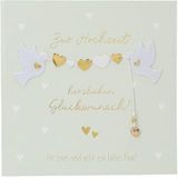 Depesche 13593.46 Paper Love vouwwenskaart voor bruiloft, met bijpassend opschrift en kleurrijke designs, zonder tekst binnenin, vouwkaart met envelop