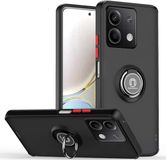 Tumundosmartphone Matte hoes met zwarte rand en 360° draaibare ring voor Xiaomi Redmi Note 13 Pro 5G