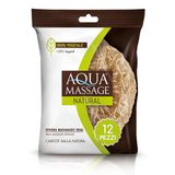 ARIX 12 massasponzen van sisal uit de lijn Aqua Massage Natura, verstevigende peelingspons voor gemengde en vettige huid, ontspanningsspons voor douche en bad, 12 stuks