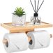 Sans marque Porte-rouleau de papier toilette en bambou