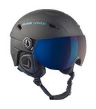 Black Crevice Silvretta Skihelm voor volwassenen met vizier, zwart/blauw, XL
