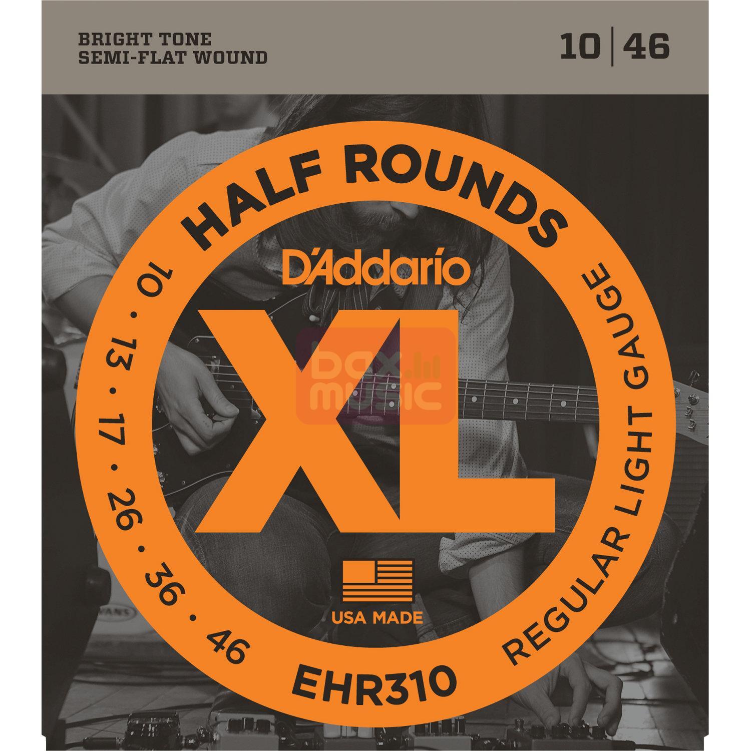 D'ADDARIO EHR310 half rounds snarenset voor elektrische gitaar