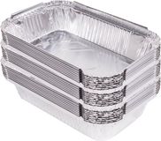 Benson barbecue-schalen - 24x - aluminium - 17 x 10,5 x 4 cm