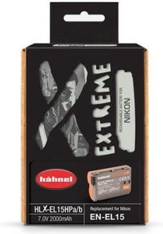 Hahnel HLX-EL15HP Accu Extreme - Vervanger voor Nikon EN-EL15 - 2000 mAh