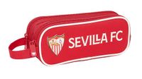 Safta SEVILLA FC Dubbel etui voor kinderen, ideaal voor kinderen op schoolleeftijd, comfortabel en veelzijdig, kwaliteit en duurzaamheid, 21 x 6 x 8 cm, Rood, M, Casual
