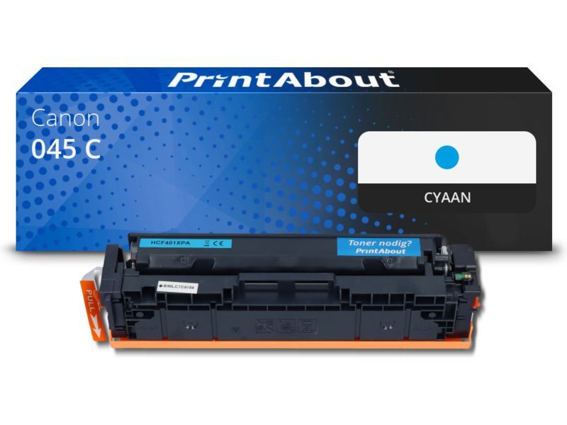 PrintAbout Toner 045 C Cyaan geschikt voor Canon