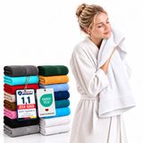 Komfortec 2x Handdoek 50x100 - 100% Katoen - Wit