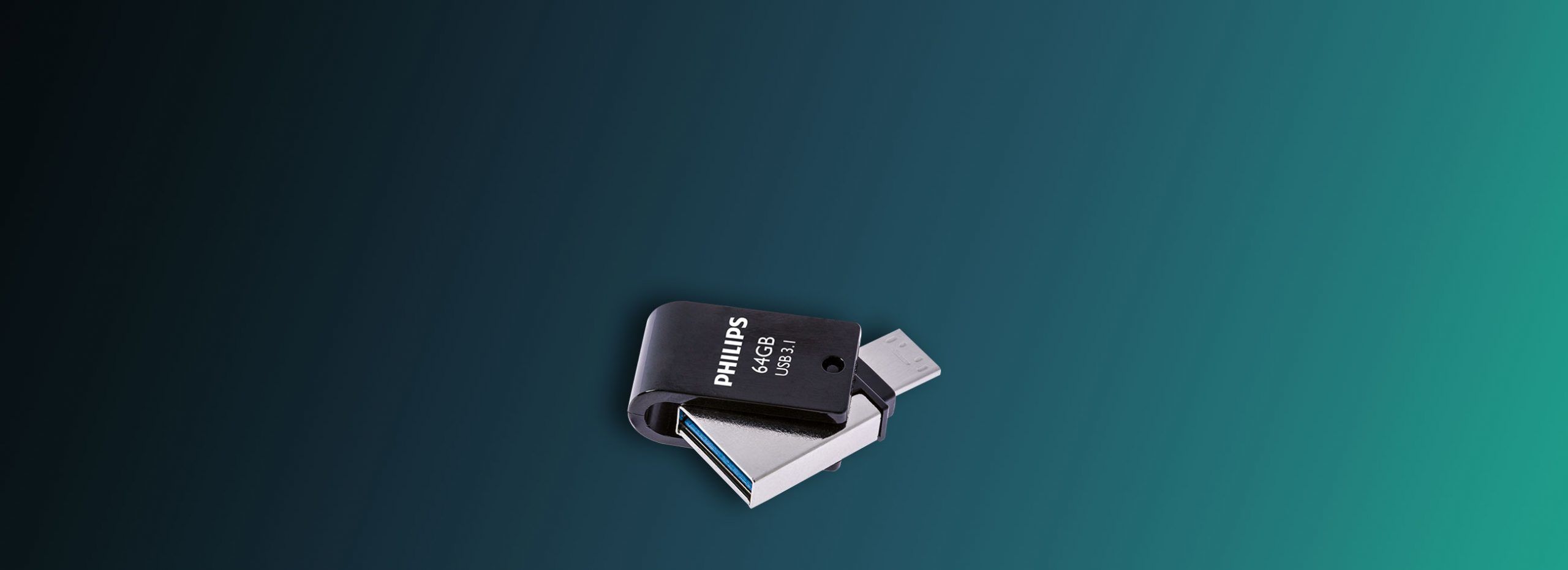 Philips FM64DC152B USB Flash Drive - 64GB, USB-C 3.2 Gen 1, Black