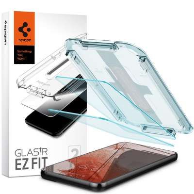 Spigen Samsung Galaxy S22 Screen Protector - Glass Met Montage Frame EZ FIT - 2 Pack transparant