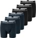 Schiesser Langer Boxer 955 Multi 6-pack Mannen Zwart/Nachtblauw 4XL