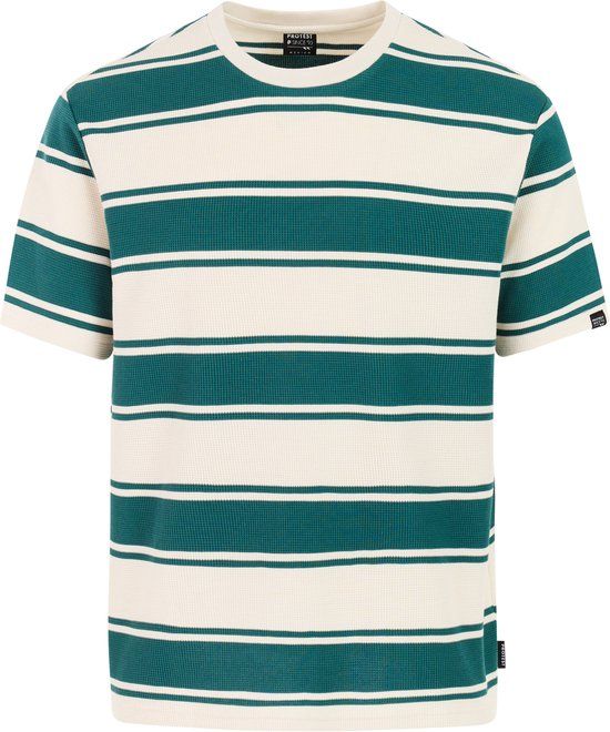 Protest PRTBarsby - T-shirt Heren - Korte mouwen - Ronde hals - Loose fit - Crème