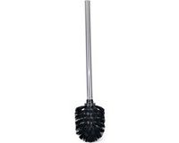 Gerimport Wc/toiletborstel - Zwart/Zilver - 34.5 cm - RVS