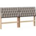 Tête de lit capitonnée taupe 180 cm pin massif