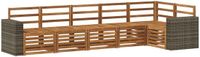 vidaXL - Bank loungeset - 6 zitplekken - Naturel - Polyester