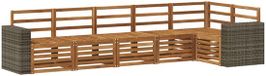 vidaXL - Canapé d'angle - 6 places - Naturel - Polyester