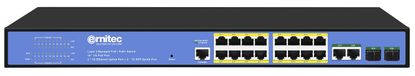 Ernitec ELECTRA-M16-1GB-285W Commutateur réseau PoE+ Gigabit Ethernet géré L2/L2+