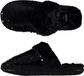 Apollo Angro Bv Dames instap slippers/pantoffels met pailletten zwart maat 41-42