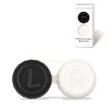 Magnivision Contactlenzenhouder met links-rechts-markering in klassiek zwart-wit design