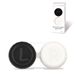 Magnivision Contactlenzenhouder met links-rechts-markering in klassiek zwart-wit design