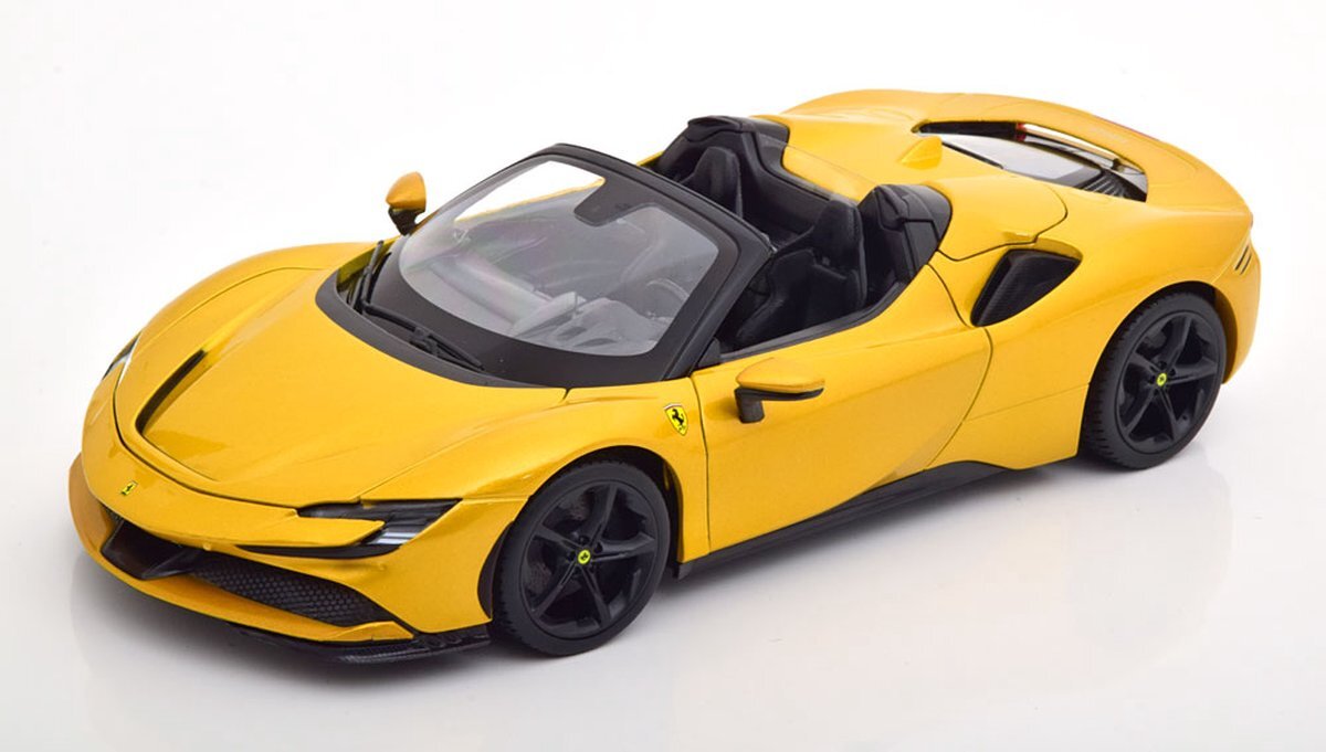 Bburago Ferrari SF90 Stradale Hybrid Spider 2022 modelauto schaalmodel 1:18 goud